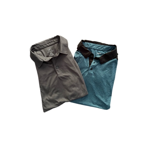 2 Golf athletic polo shirts, Large. Collared, short sleeves. KNQR, George. EUC - Picture 2 of 11